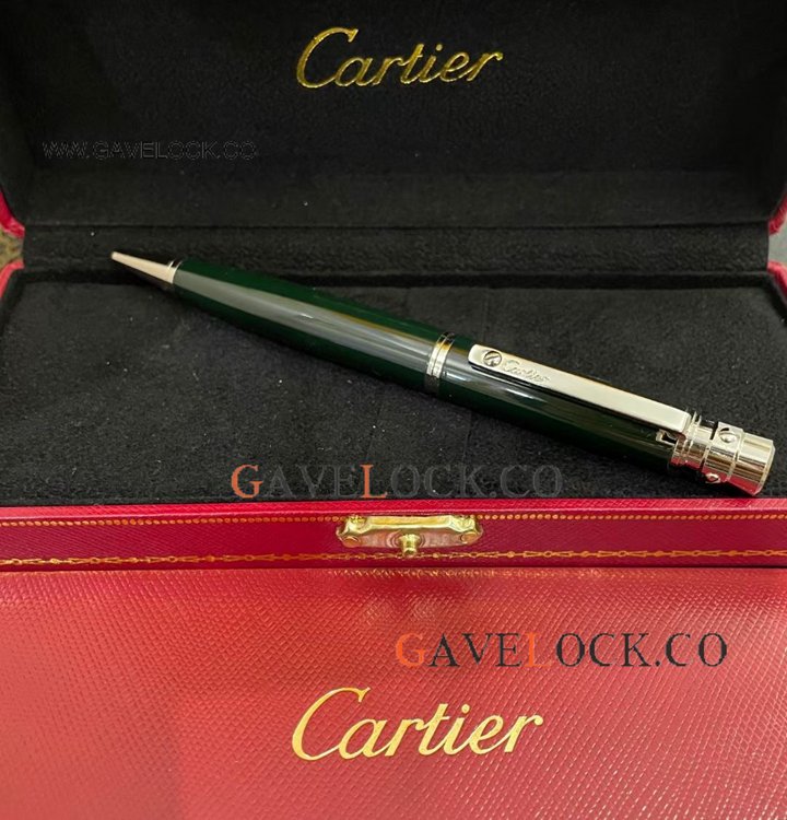 Clone Cartier Santos de Green Ballpoint Wholesale